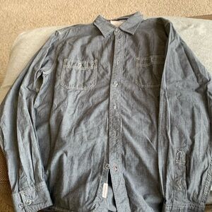 Weatherproof chambray shirt long sleeve